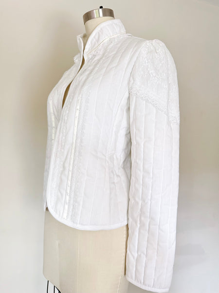 1970s Jessica’s Gunnies Quilted White Jacket