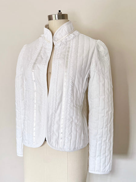 1970s Jessica’s Gunnies Quilted White Jacket