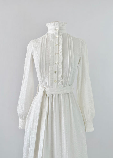1970s Laura Ashley vintage white gown | Made In Carno Wales