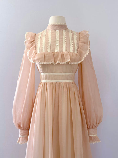 1970’s Gunne Sax Blush Rose Dress