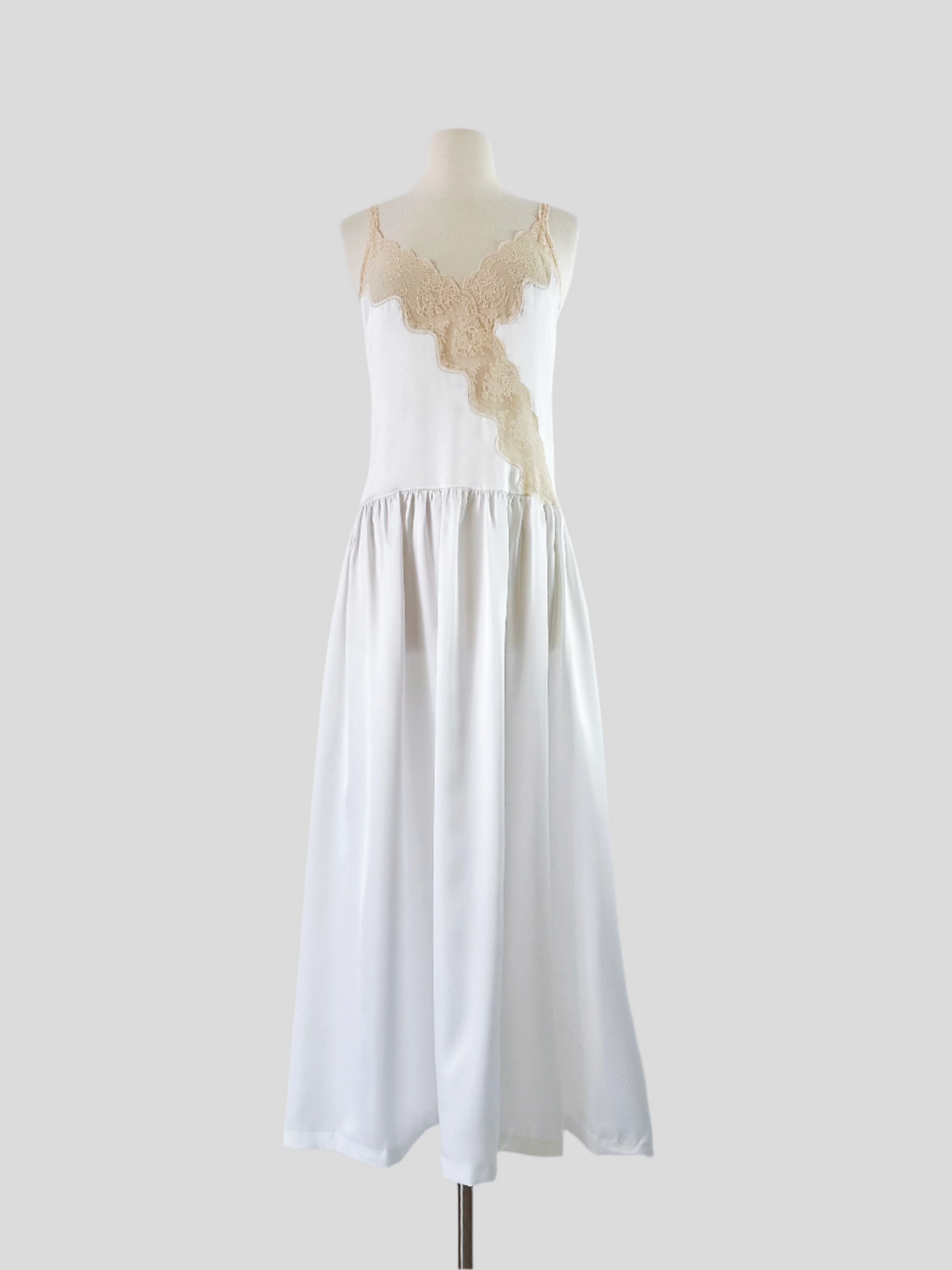 Vintage Lingerie Lace-Inset Gown