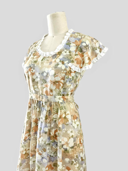1970's Whispering Blossoms Dress