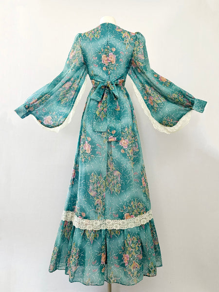 1970's Enchanted Garden Dress