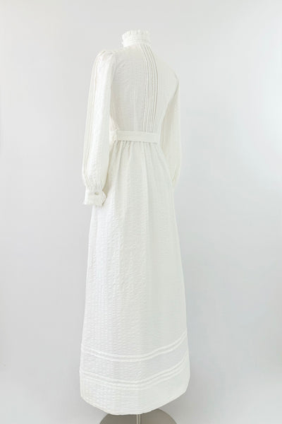 1970s Laura Ashley vintage white gown | Made In Carno Wales