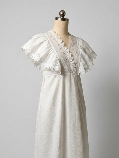 1970s Trivia By Charm of Hollywood Eyelet Maxi