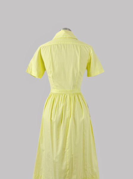 1960s HARMONY COED Belted Cotton Shirt Dress| NOS