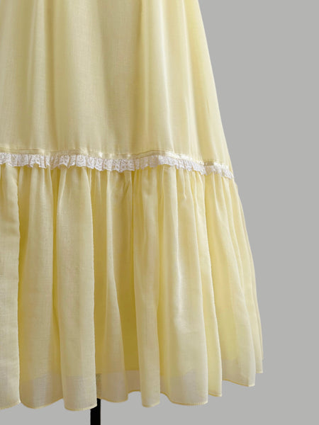 1970s Candi Jones Maxi - Pastel Yellow