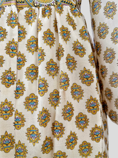 1970s Sunlit Medallion Dress