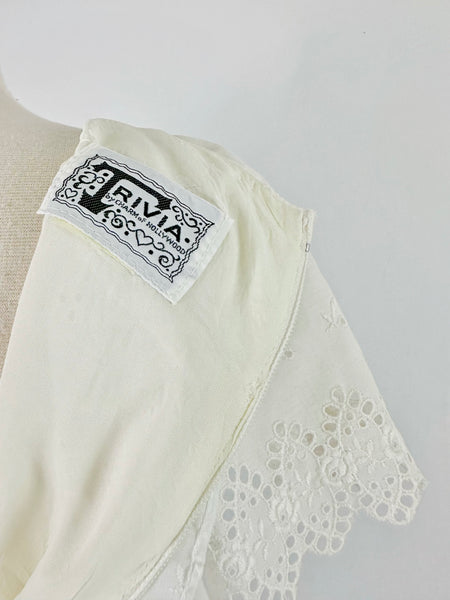 1970s Trivia By Charm of Hollywood Eyelet Maxi