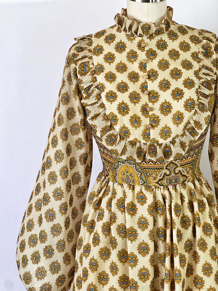 1970s Sunlit Medallion Dress