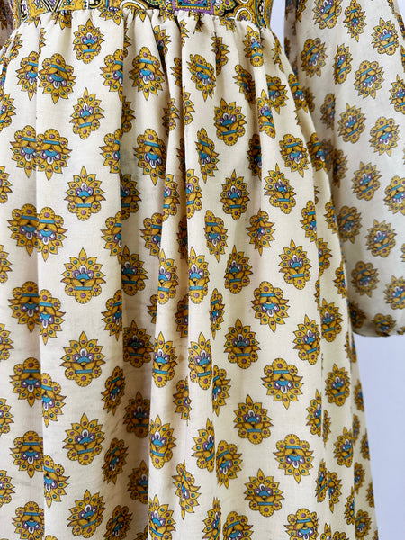 1970s Sunlit Medallion Dress