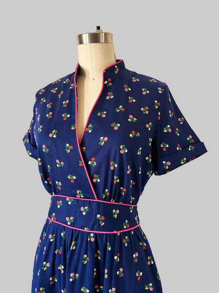 Vintage 1980s Lanz floral cotton midi dress