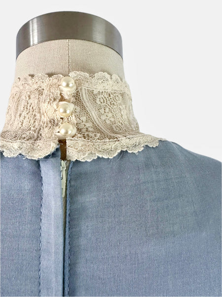 1970s Gunne Sax Romantic Renaissance Bridal Collection - Winter Blue