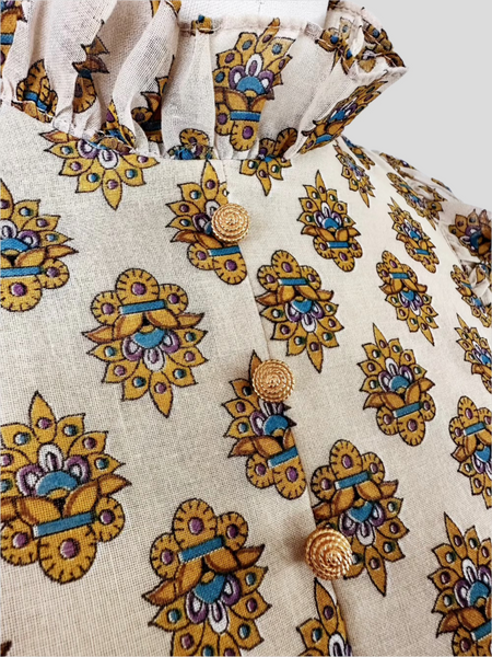 1970s Sunlit Medallion Dress