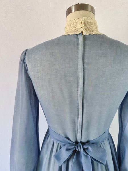 1970s Gunne Sax Romantic Renaissance Bridal Collection - Winter Blue