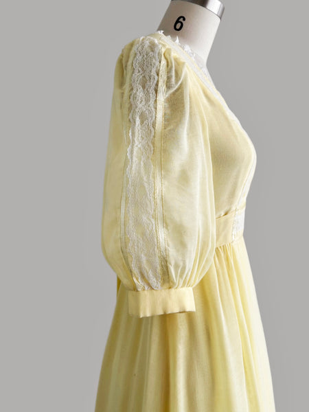 1970s Candi Jones Maxi - Pastel Yellow