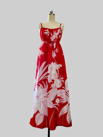 1970s Dress in Scarlet