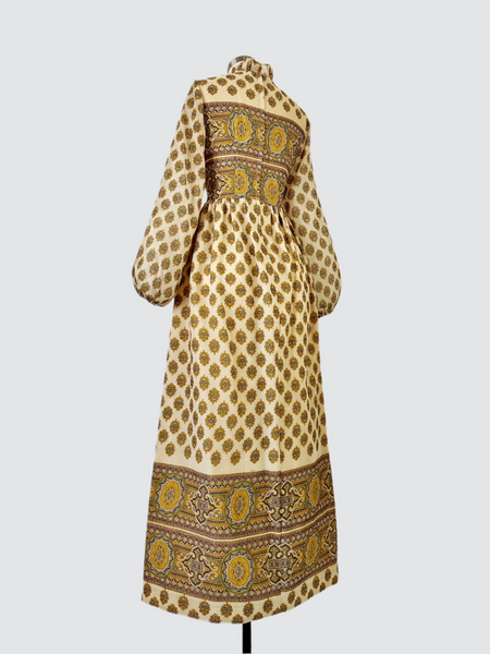 1970s Sunlit Medallion Dress