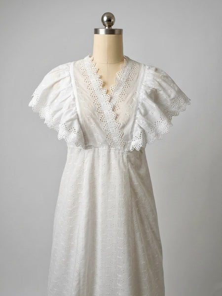 1970s Trivia By Charm of Hollywood Eyelet Maxi