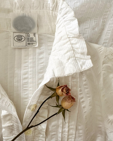 1970s Laura Ashley vintage white gown | Made In Carno Wales
