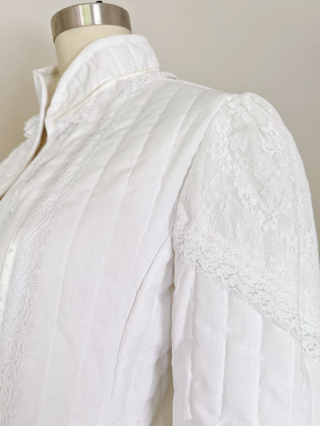 1970s Jessica’s Gunnies Quilted White Jacket
