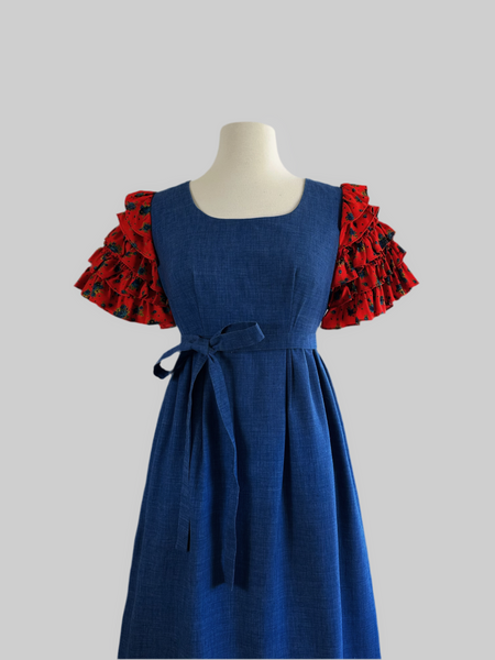 1970s Lori Till Dress – Blue Chambray