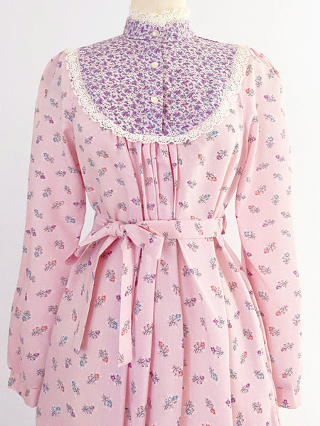 1980s Prarie Dress - Rosewater Pink