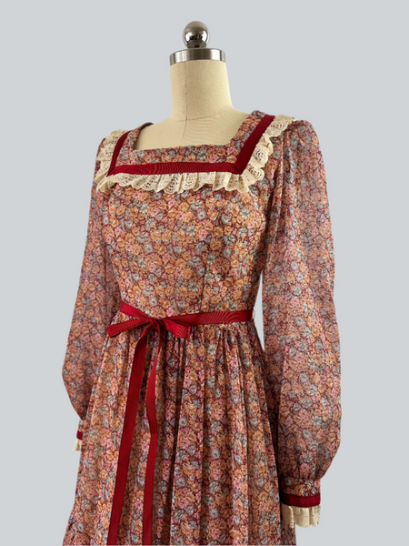 1970s Wildflowers Prairie Dress