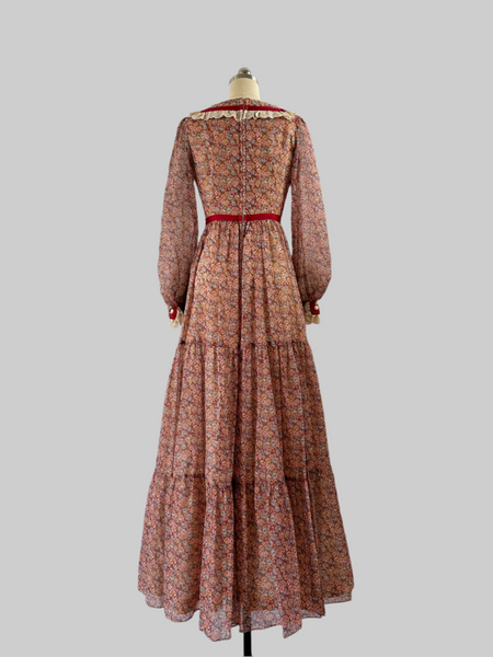 1970s Wildflowers Prairie Dress