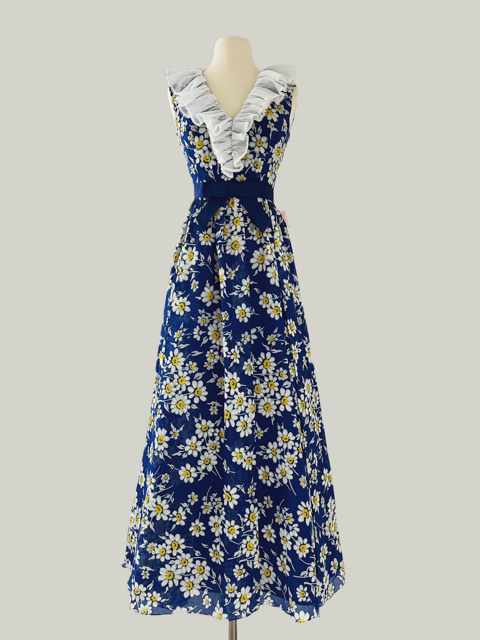 1960s Blue Daisy Dress | NOS
