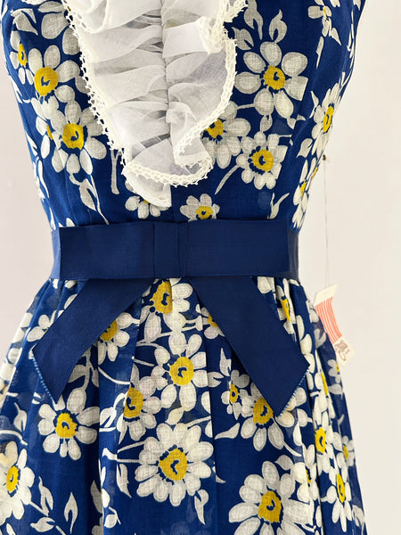 1960s Blue Daisy Dress | NOS