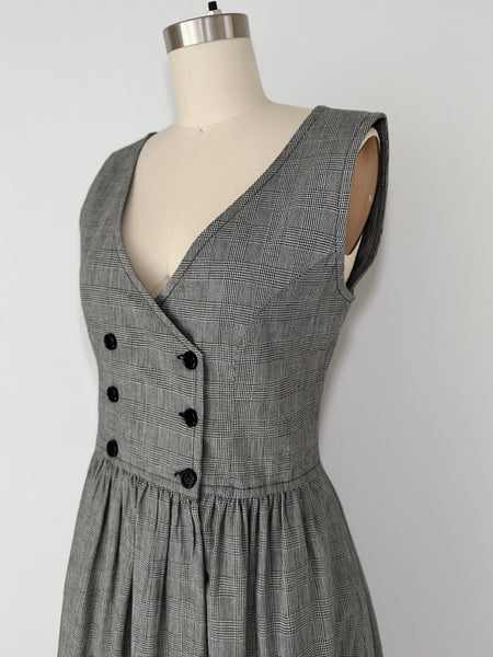 1980s Lanz Dress in Cotton Plaid