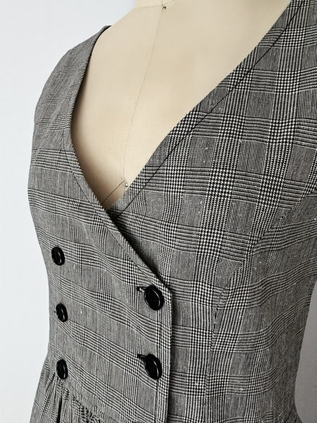 Gray checkered vest  vintage