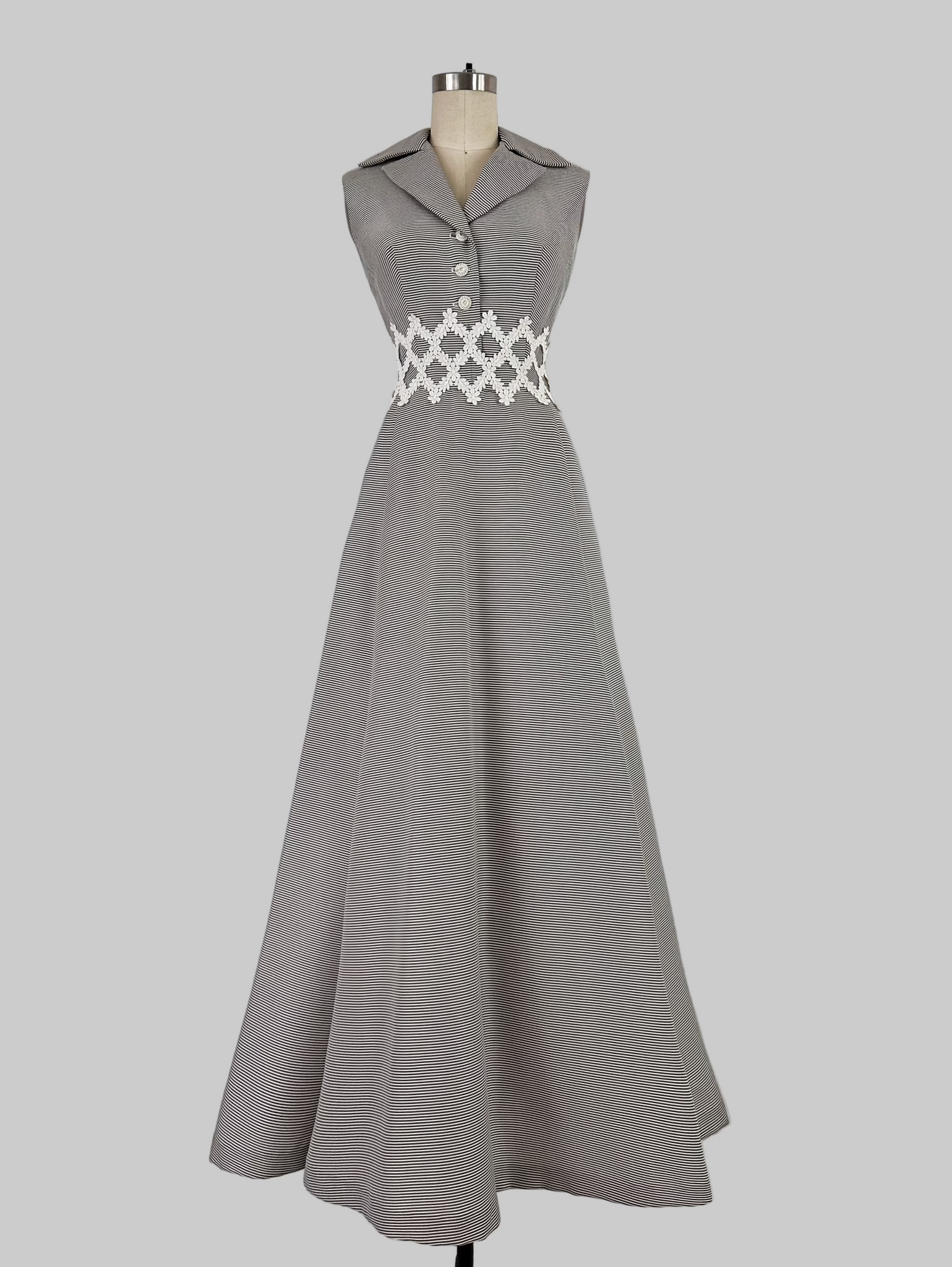 Rare Vintage 1960s Alred Werber Formal Maxi Dress