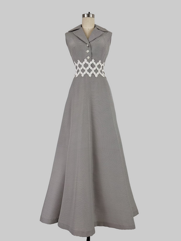 Rare Vintage 1960s Alred Werber Formal Maxi Dress