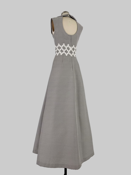 Rare vintage 1960s 1970s Alfred Werber formal maxi dress