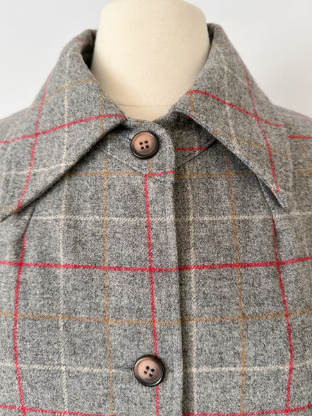 Vintage 1960s J. Tiktiner Wool Plaid Dress | Côte d’Azur, France