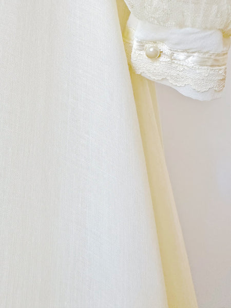 1970s Gunne Sax Victorian Cream Weddding Gown