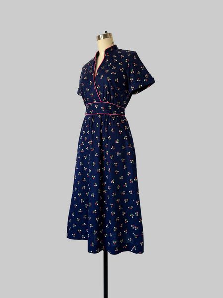 Vintage 1980s Lanz floral cotton midi dress