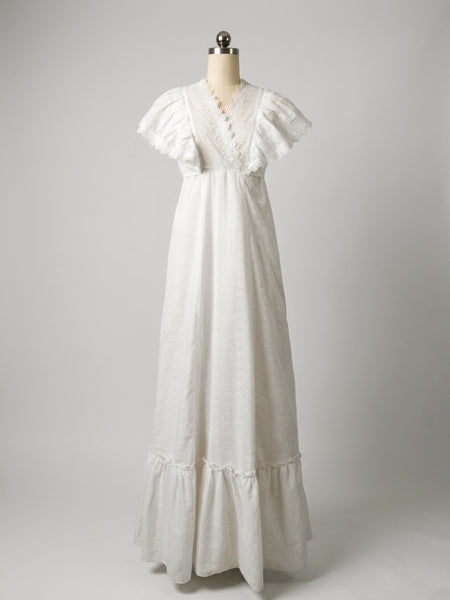 1970s Trivia By Charm of Hollywood Eyelet Maxi