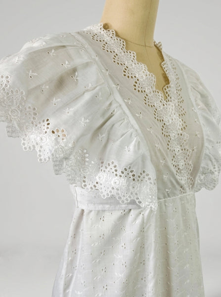 1970s Trivia By Charm of Hollywood Eyelet Maxi
