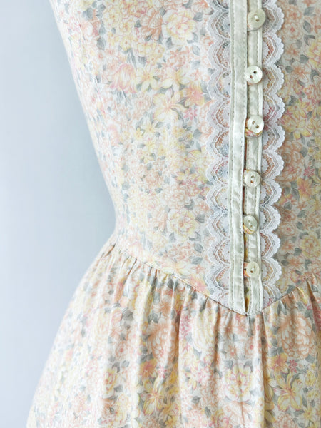 GUNNE SAX Vintage 1980s Floral Midi Dress