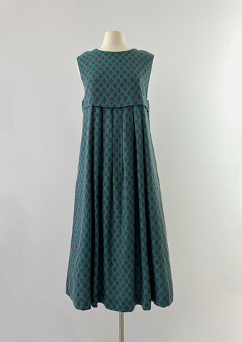 1980s Laura Ashley Printed Pinafore Dress