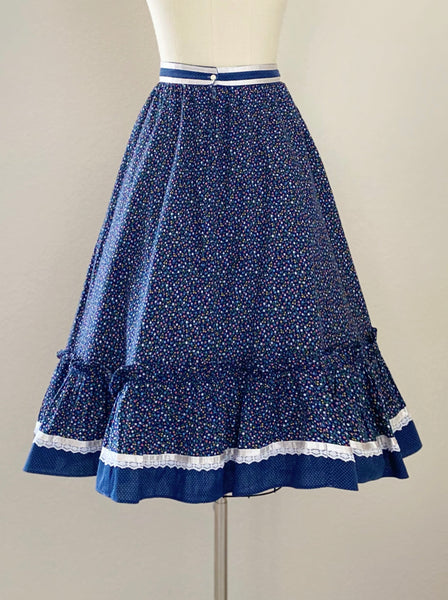 1970s Jessica's Gunnies Vintage Floral Cotton Skirt