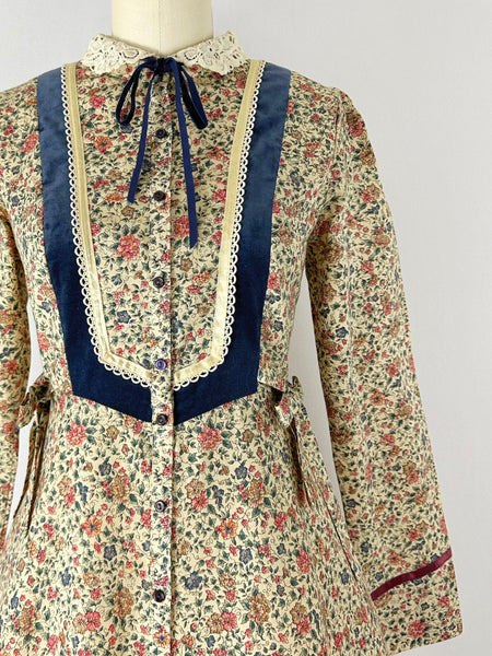 Gunne Sax 1970s Vintage Floral Dress