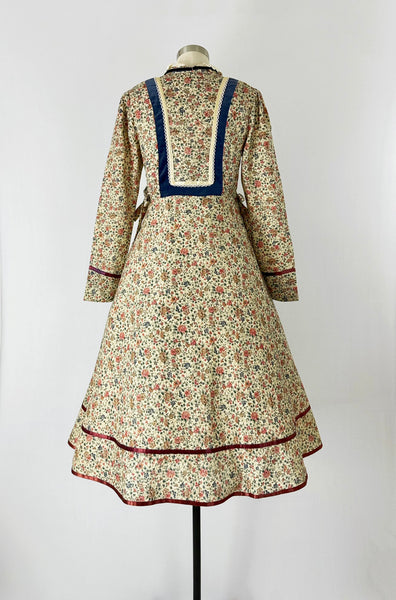 Gunne Sax 1970s Vintage Floral Dress