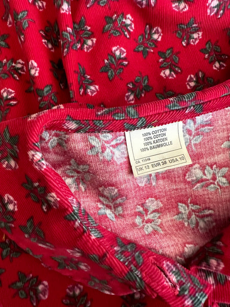 1980s Laura Ashley Vintage Prairie Midi Dress in Roses