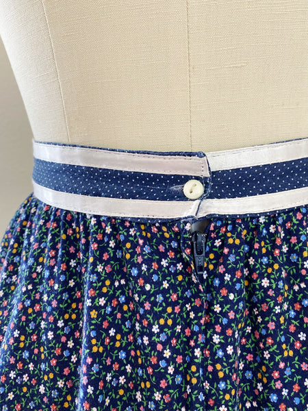1970s Jessica's Gunnies Vintage Floral Cotton Skirt