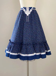 1970s Jessica's Gunnies Vintage Floral Cotton Skirt