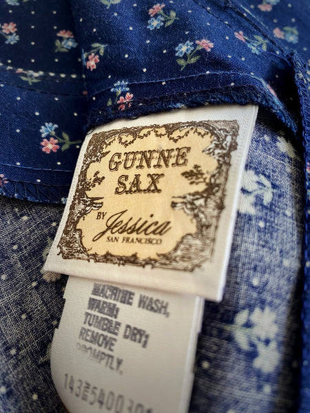 GUNNE SAX Vintage| 1970s lace-up floral dress